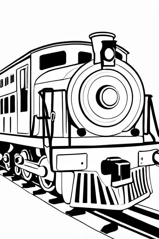 Train Coloring Page 17 for Kids