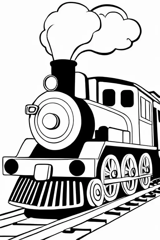 Train Coloring Page 18 for Kids