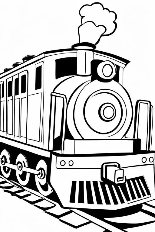 Train Coloring Page 2 for Kids