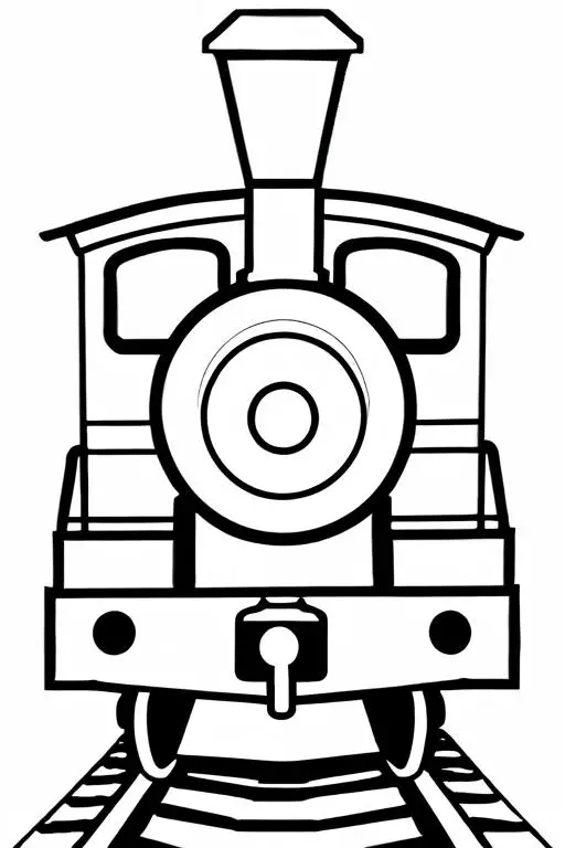 Train Coloring Page 6 for Kids