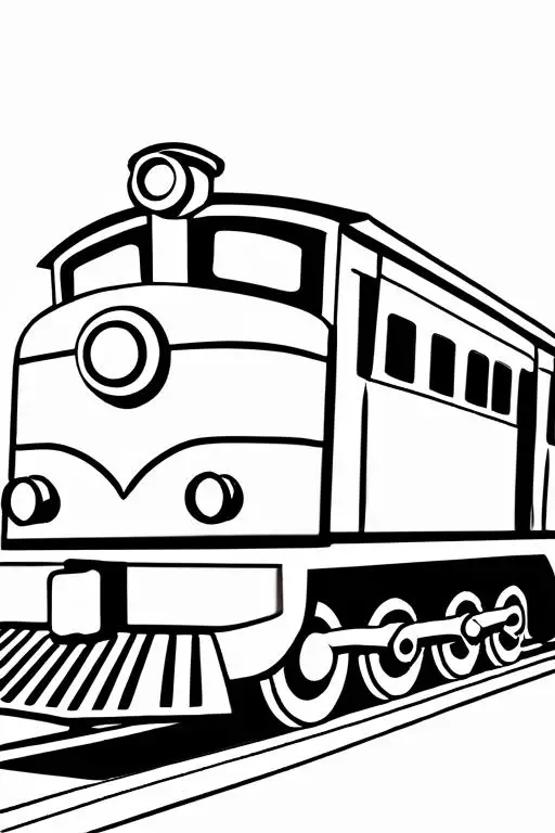 Train Coloring Page 7 for Kids