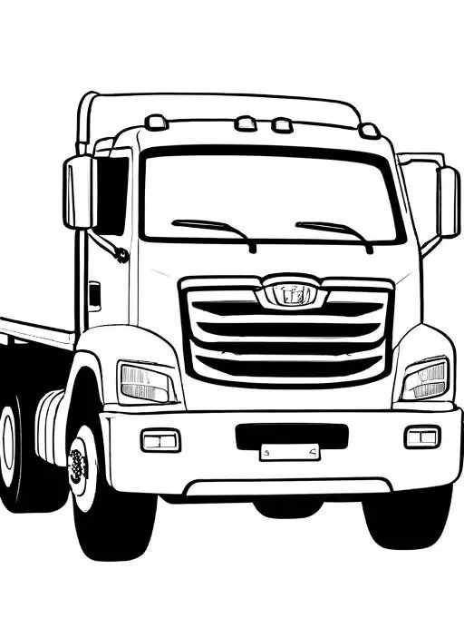 Truck Coloring Page 1 for Kids