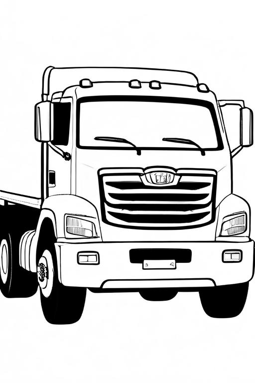 Truck Coloring Page 1 for Kids