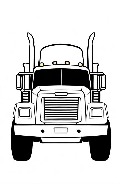 Truck Coloring Page 10 for Kids