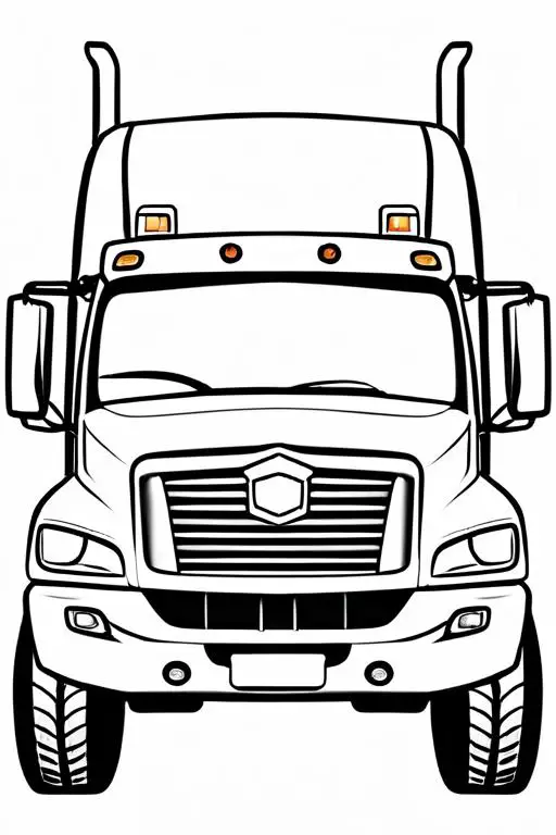 Truck Coloring Page 16 for Kids