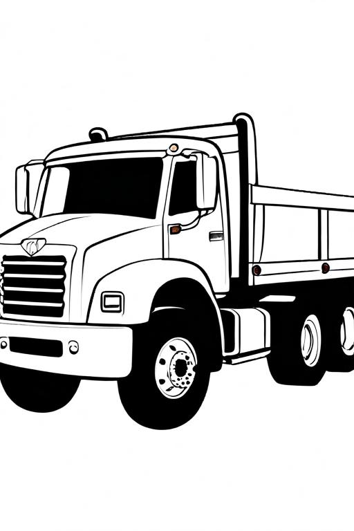 Truck Coloring Page 2 for Kids