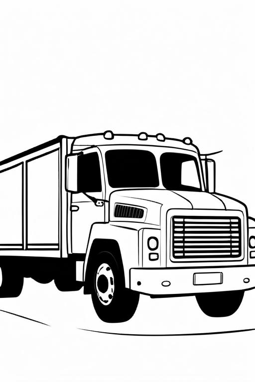 Truck Coloring Page 6 for Kids