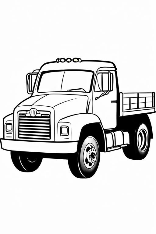 Truck Coloring Page 9 for Kids