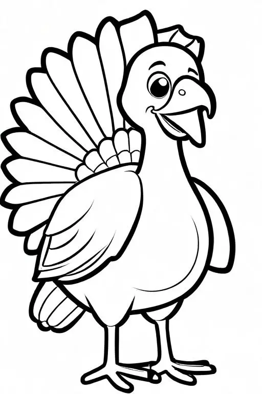 Turkey Coloring Page 10 for Kids