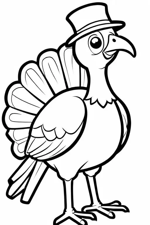 Turkey Coloring Page 12 for Kids