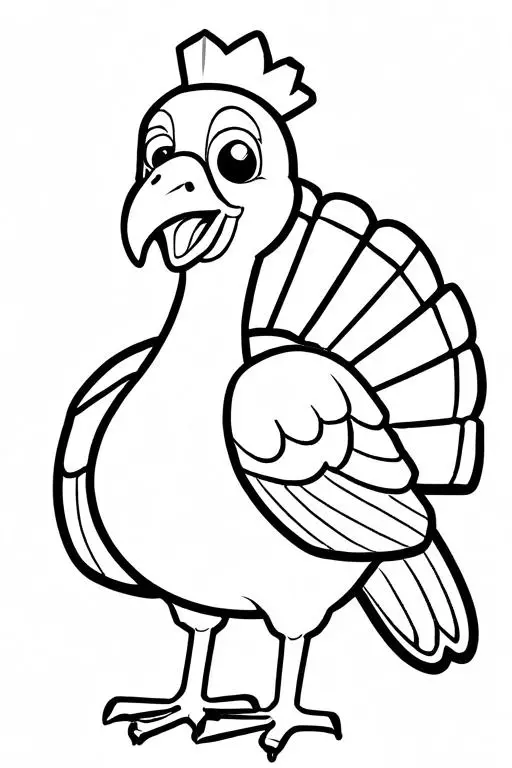 Turkey Coloring Page 13 for Kids