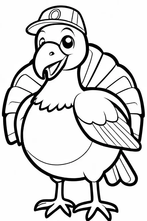 Turkey Coloring Page 14 for Kids