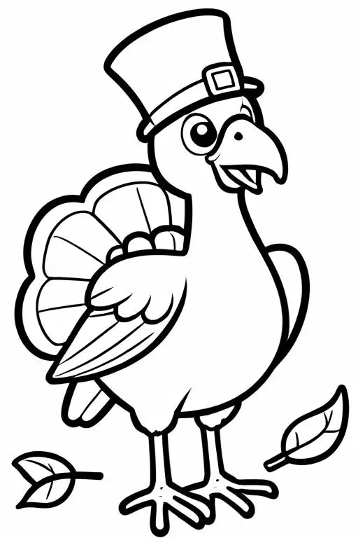 Turkey Coloring Page 15 for Kids