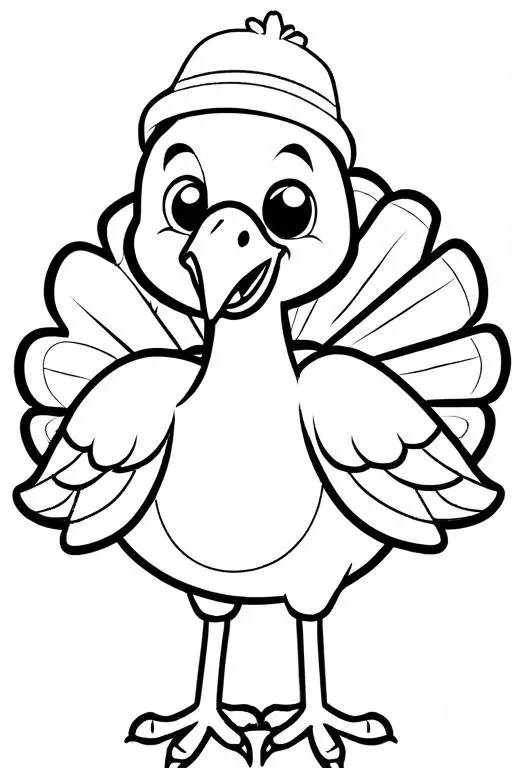 Turkey Coloring Page 16 for Kids