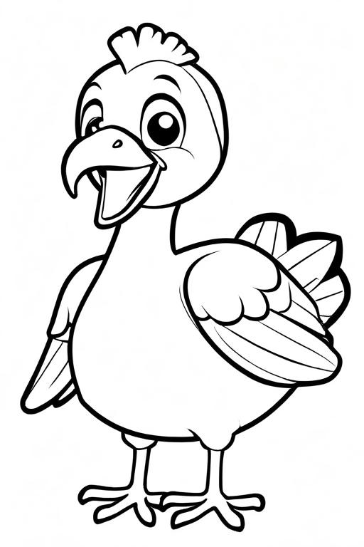 Turkey Coloring Page 8 for Kids