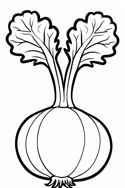 Turnip Coloring Page 12 for Kids