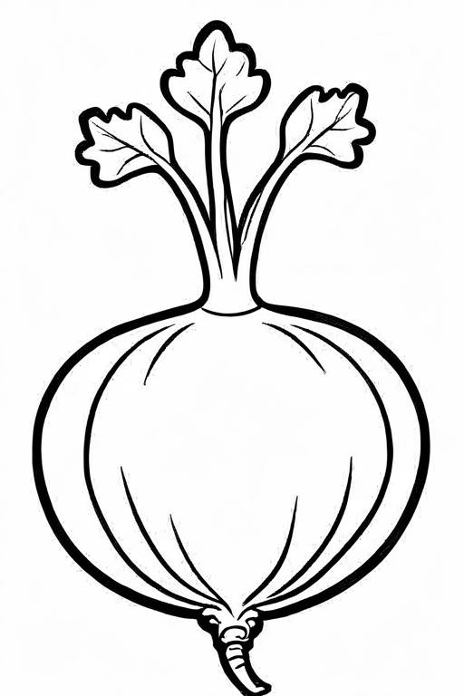 Turnip Coloring Page 15 for Kids