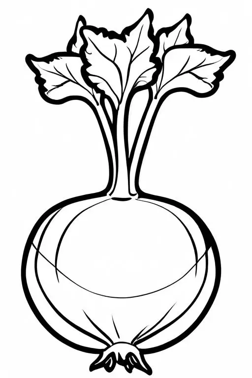 Turnip Coloring Page 19 for Kids