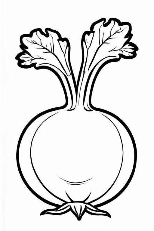 Turnip Coloring Page 2 for Kids