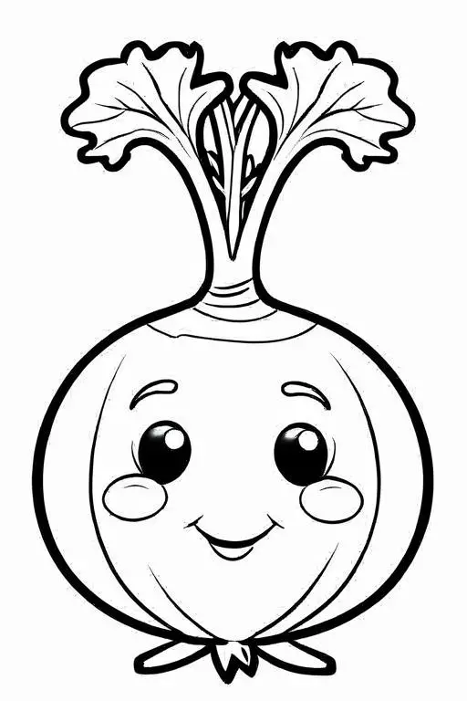 Turnip Coloring Page 24 for Kids