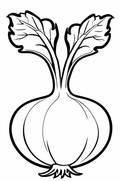 Turnip Coloring Page 25 for Kids