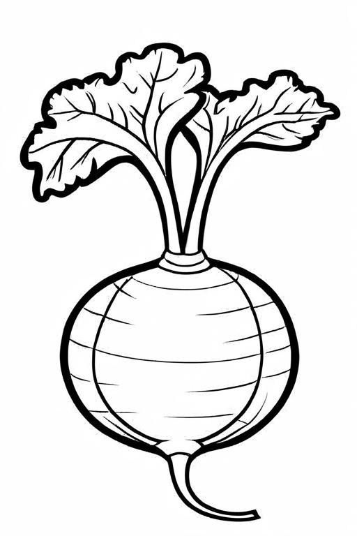 Turnip Coloring Page 28 for Kids