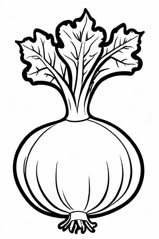 Turnip Coloring Page 29 for Kids