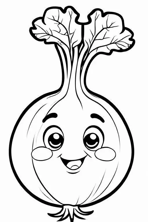 Turnip Coloring Page 3 for Kids