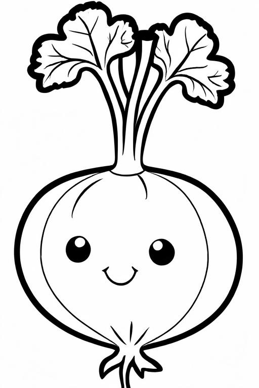 Turnip Coloring Page 32 for Kids