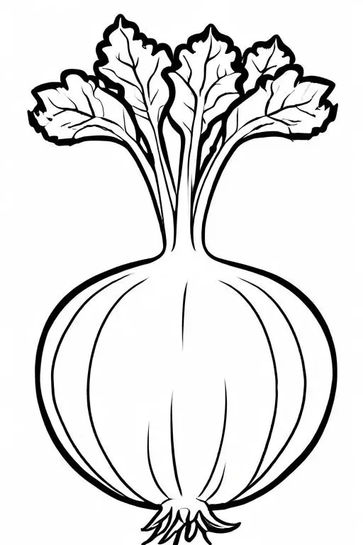 Turnip Coloring Page 33 for Kids