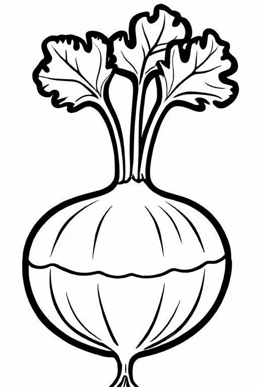 Turnip Coloring Page 34 for Kids