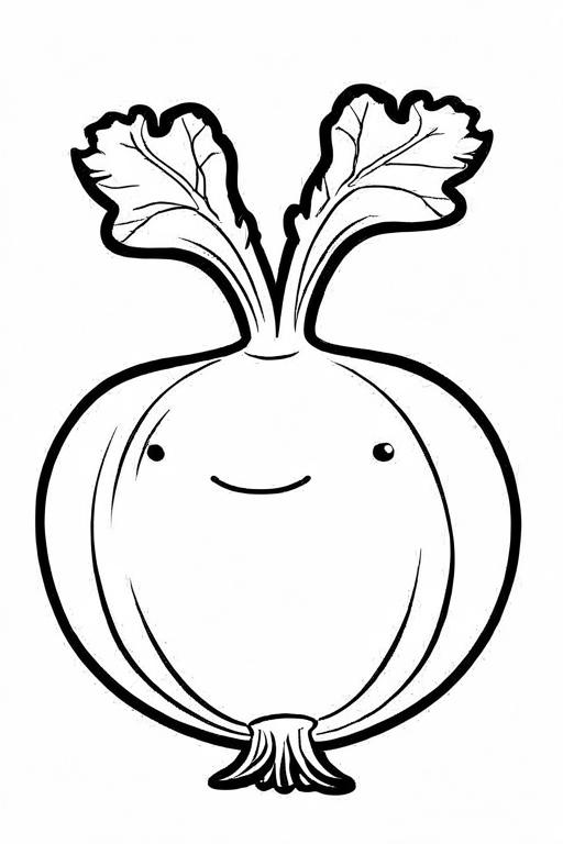 Turnip Coloring Page 35 for Kids