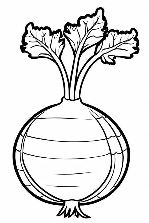 Turnip Coloring Page 36 for Kids