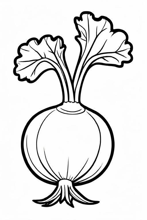 Turnip Coloring Page 38 for Kids