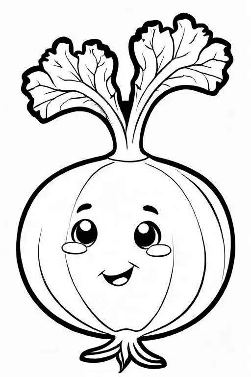 Turnip Coloring Page 39 for Kids