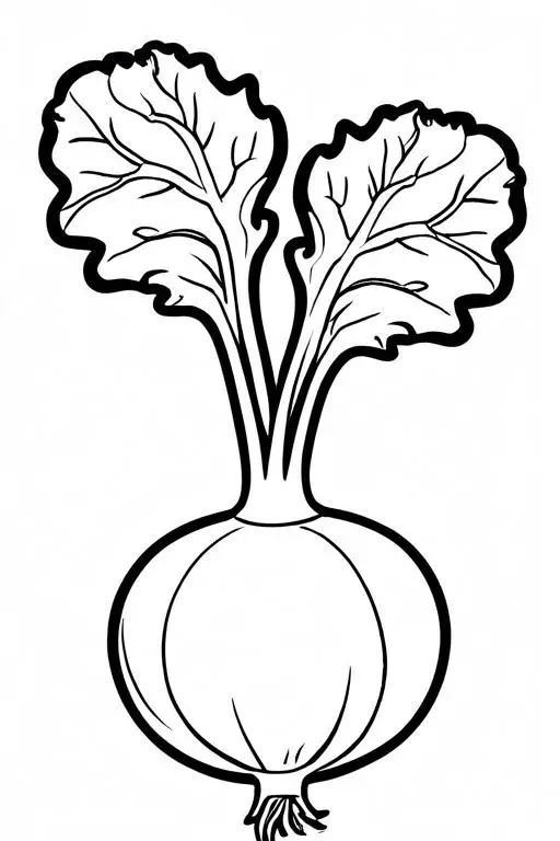 Turnip Coloring Page 4 for Kids