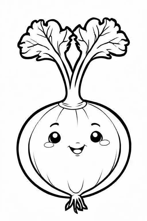 Turnip Coloring Page 40 for Kids