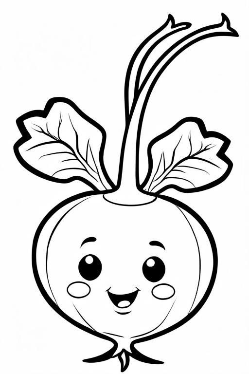 Turnip Coloring Page 41 for Kids