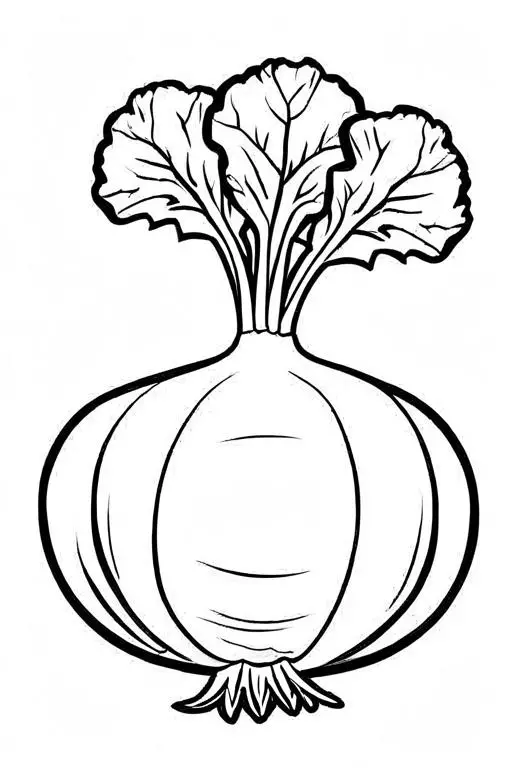 Turnip Coloring Page 43 for Kids