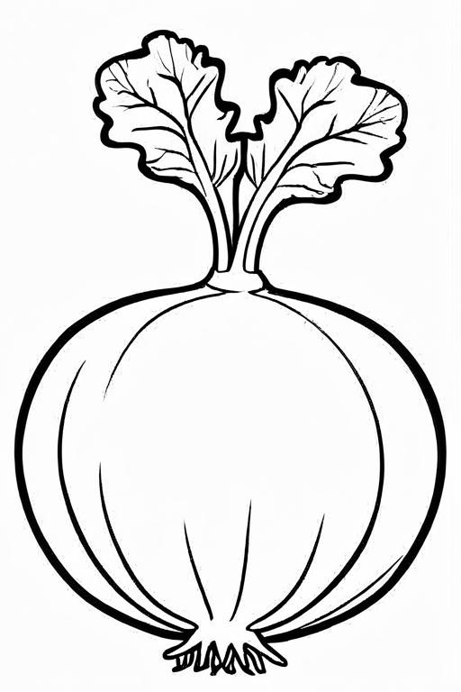 Turnip Coloring Page 44 for Kids