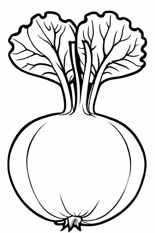 Turnip Coloring Page 45 for Kids