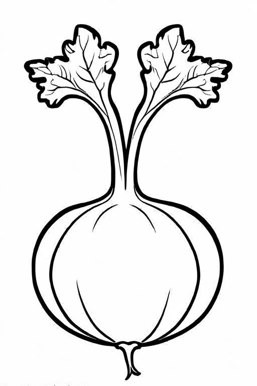 Turnip Coloring Page 46 for Kids