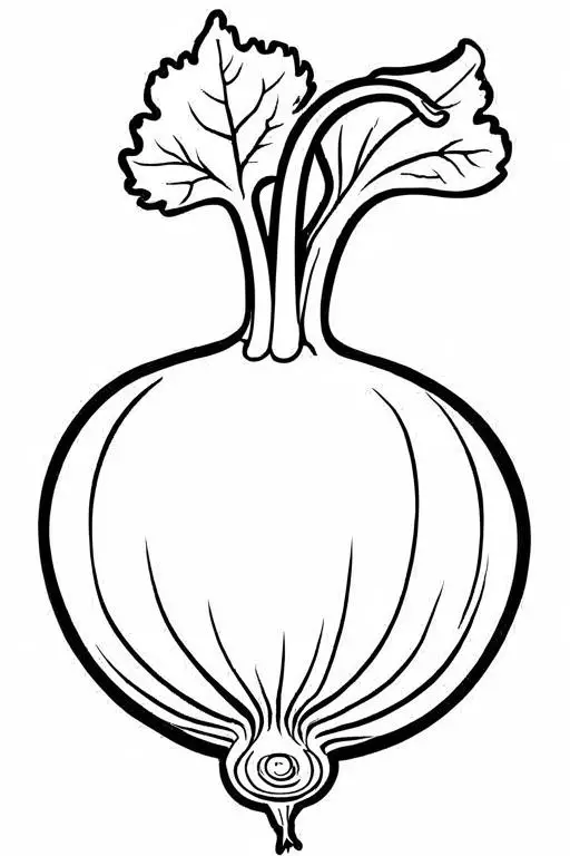 Turnip Coloring Page 47 for Kids