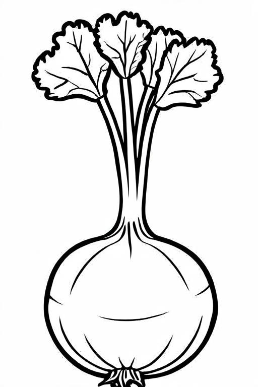 Turnip Coloring Page 48 for Kids