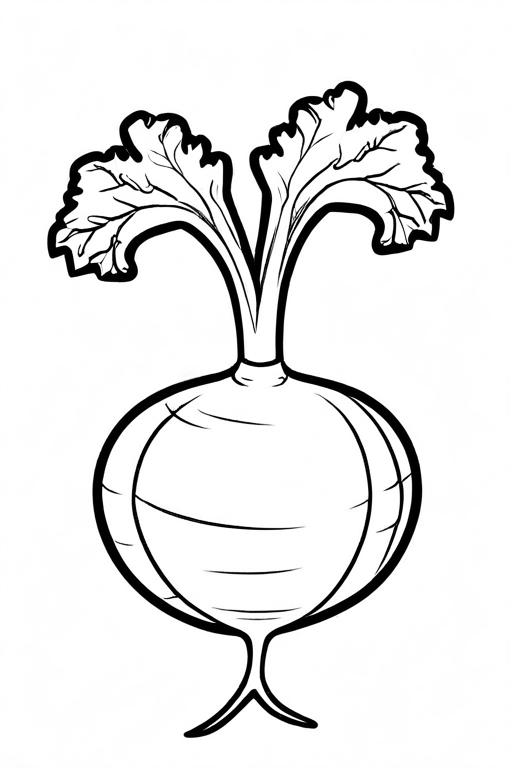 Turnip Coloring Page 49 for Kids