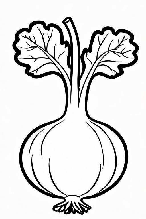 Turnip Coloring Page 50 for Kids