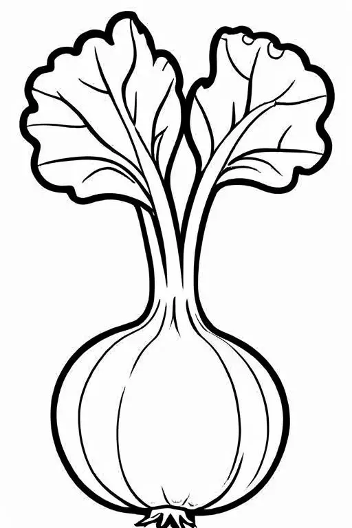 Turnip Coloring Page 6 for Kids