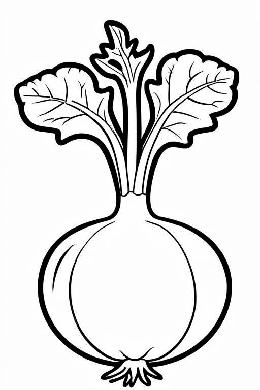 Turnip Coloring Page 8 for Kids