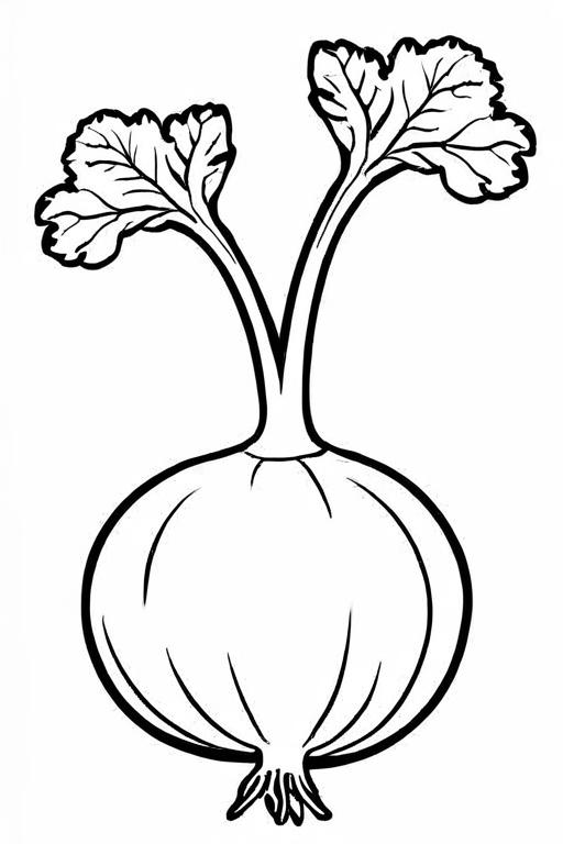 Turnip Coloring Page 9 for Kids