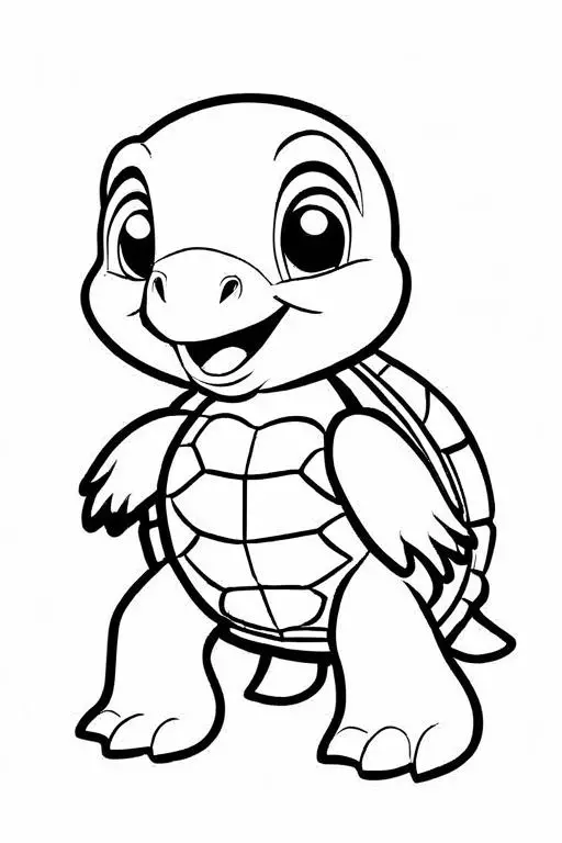 Turtle Coloring Page 13 for Kids